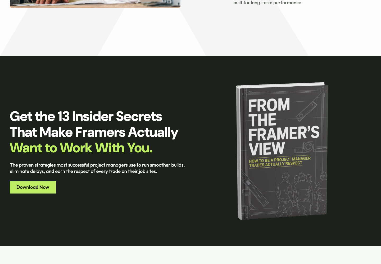 FrameX project-manager guide presented on the website