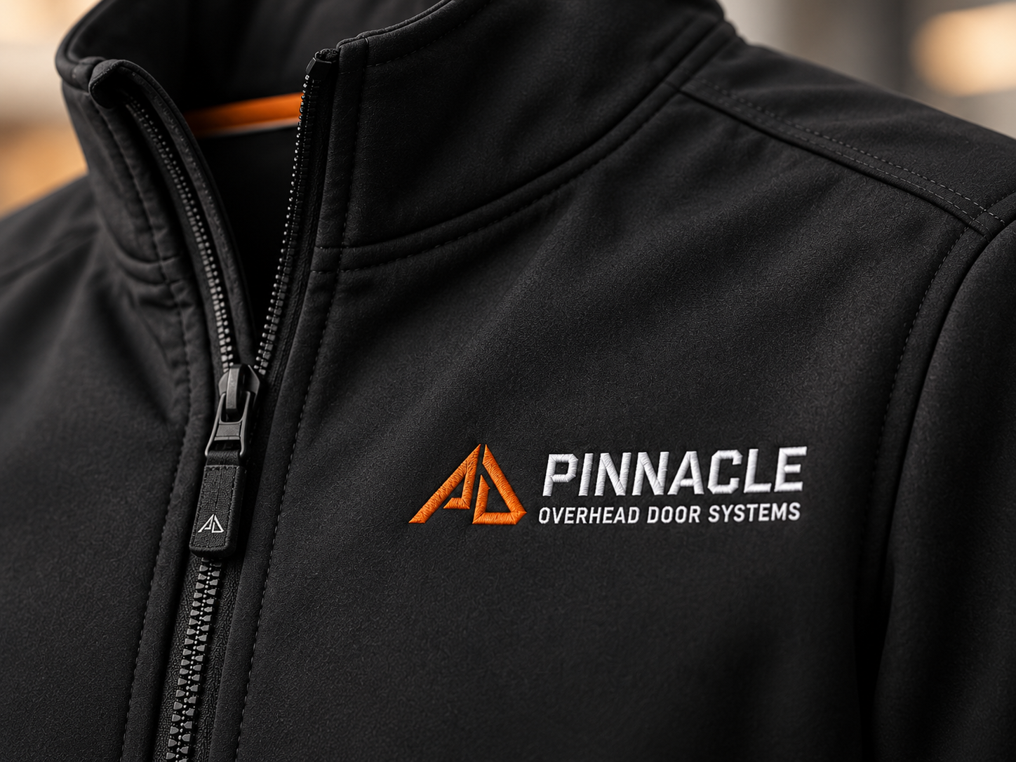 Pinnacle Overhead Door Systems branded work jacket