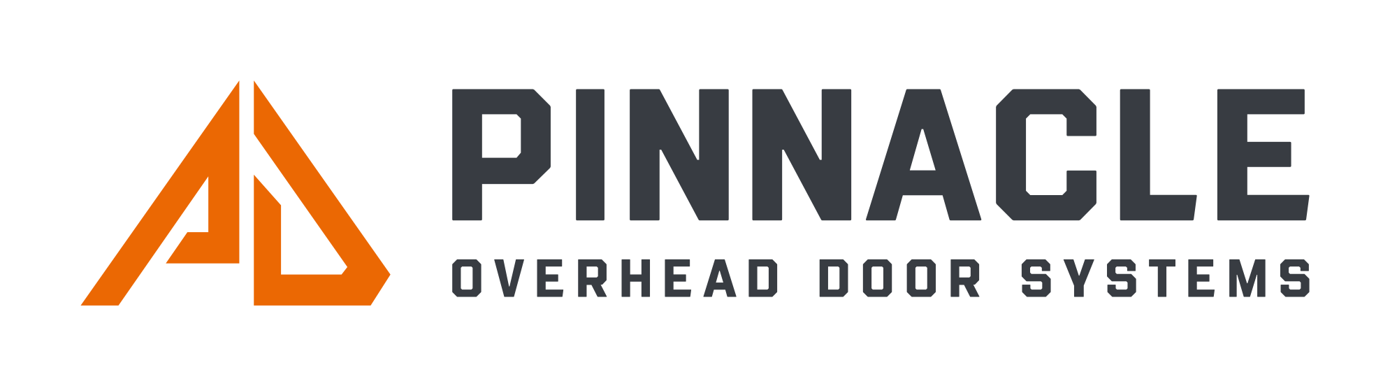 Pinnacle Overhead Door Systems horizontal full-colour logo on a light background